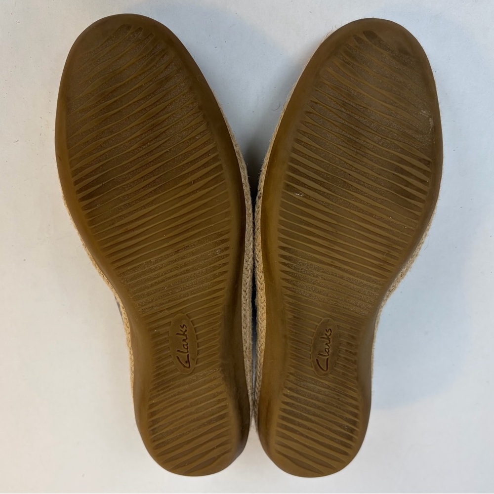 Clarks Collection Danelly Adira Metallic Espadrille Loafer Flats Pewter Gold 8.5 - Picture 9 of 15